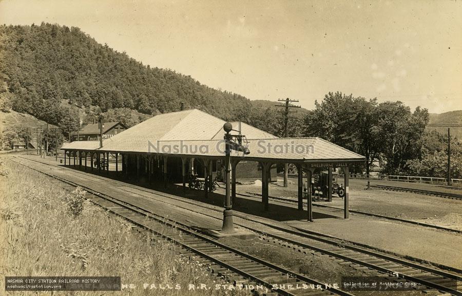 Postcard: Shelburne Falls Railroad Station, Shelburne Falls, Massachusetts